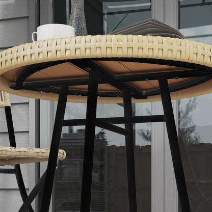 Mana Natural Rattan Outdoor Garden Bistro Table