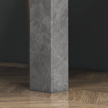 Kava Cement Grey Square Dining Table With Faux Cement Finish Compact Modern Style