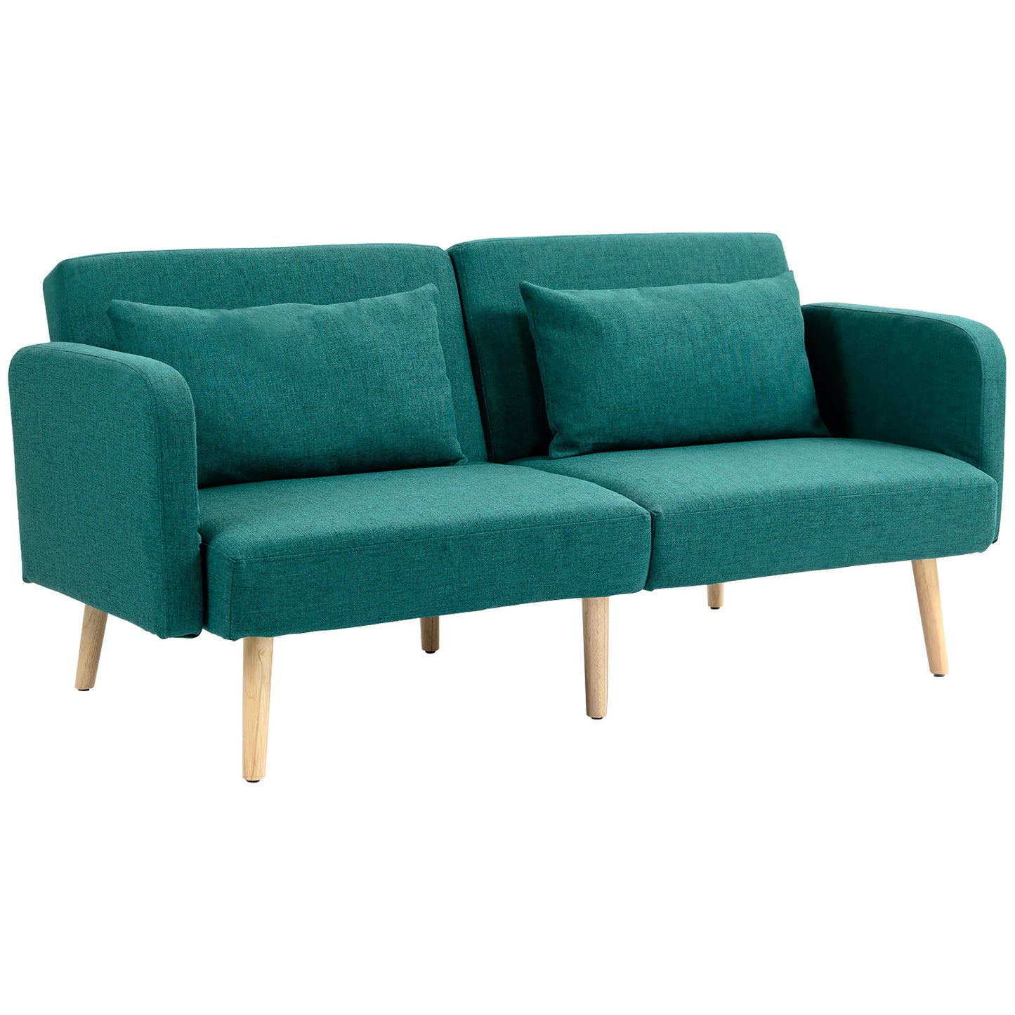 Lopa Green 3 Seater Convertible Sofa Bed With Cushions