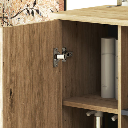 Lanoha Slim Multi Storage Bathroom Cabinet With Wood Effect Finish