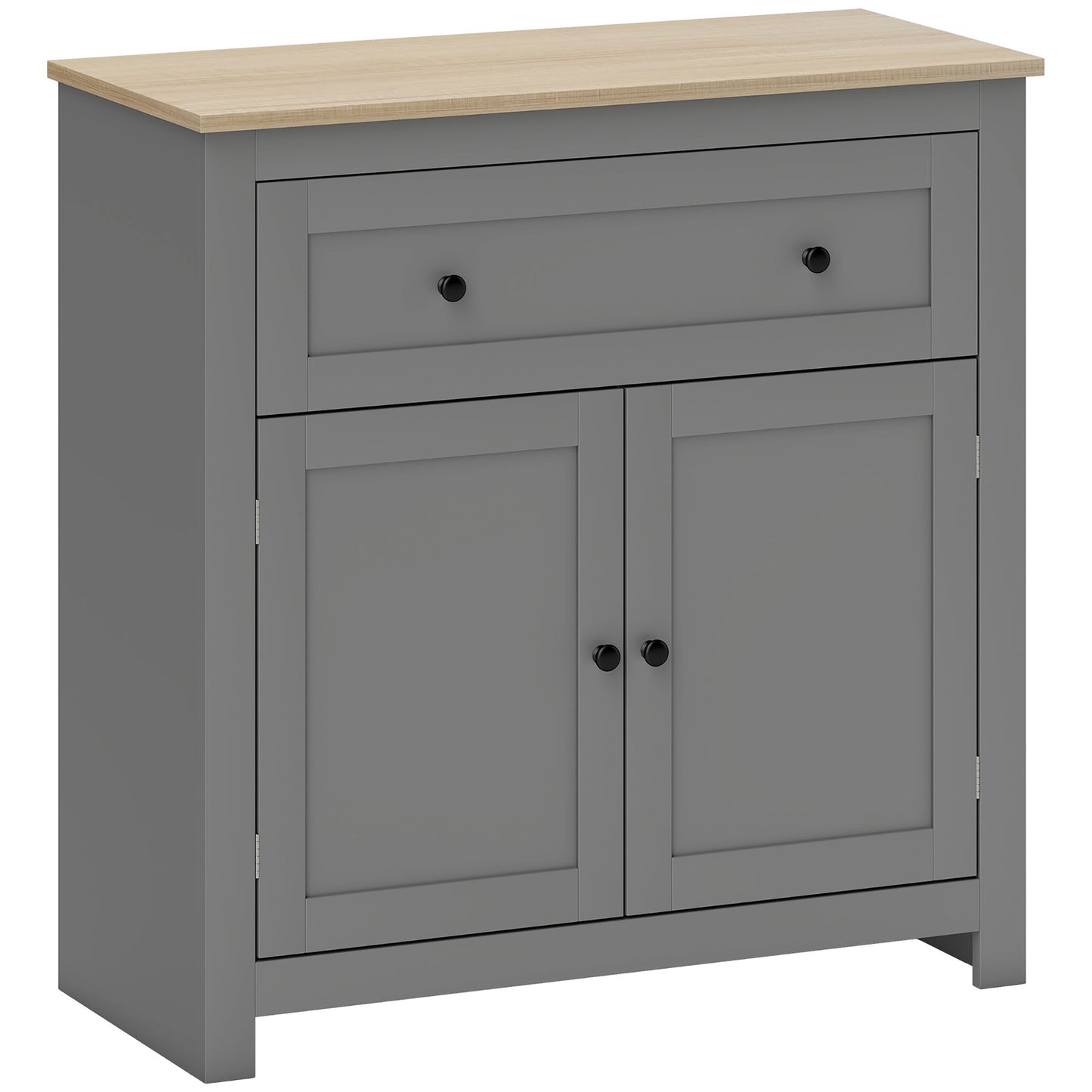 Venisa Grey Modern Sideboard With Drawer Storage Double Doors And Drawer
