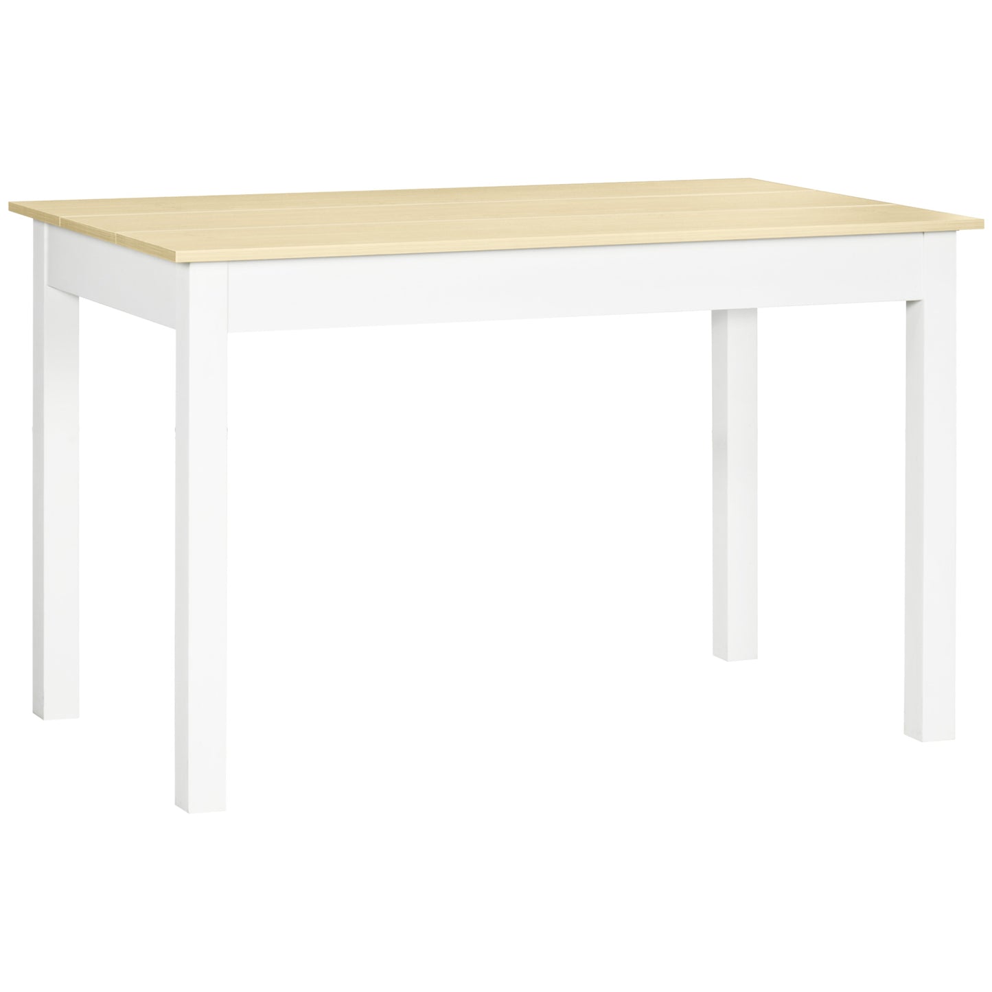 Rive Wooden Oak Dining Table Seating 4 To 6 With Thick Legs