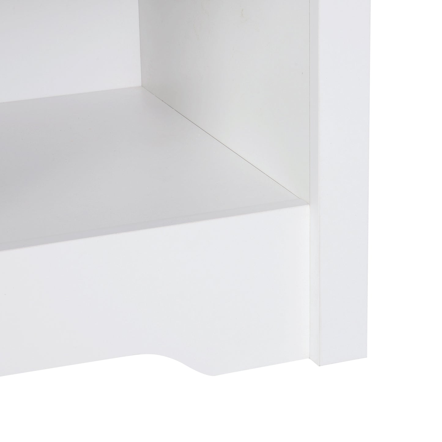 Vadoma Rika Wooden White Set Of 2 Bedside Tables With Drawer And Open Shelf