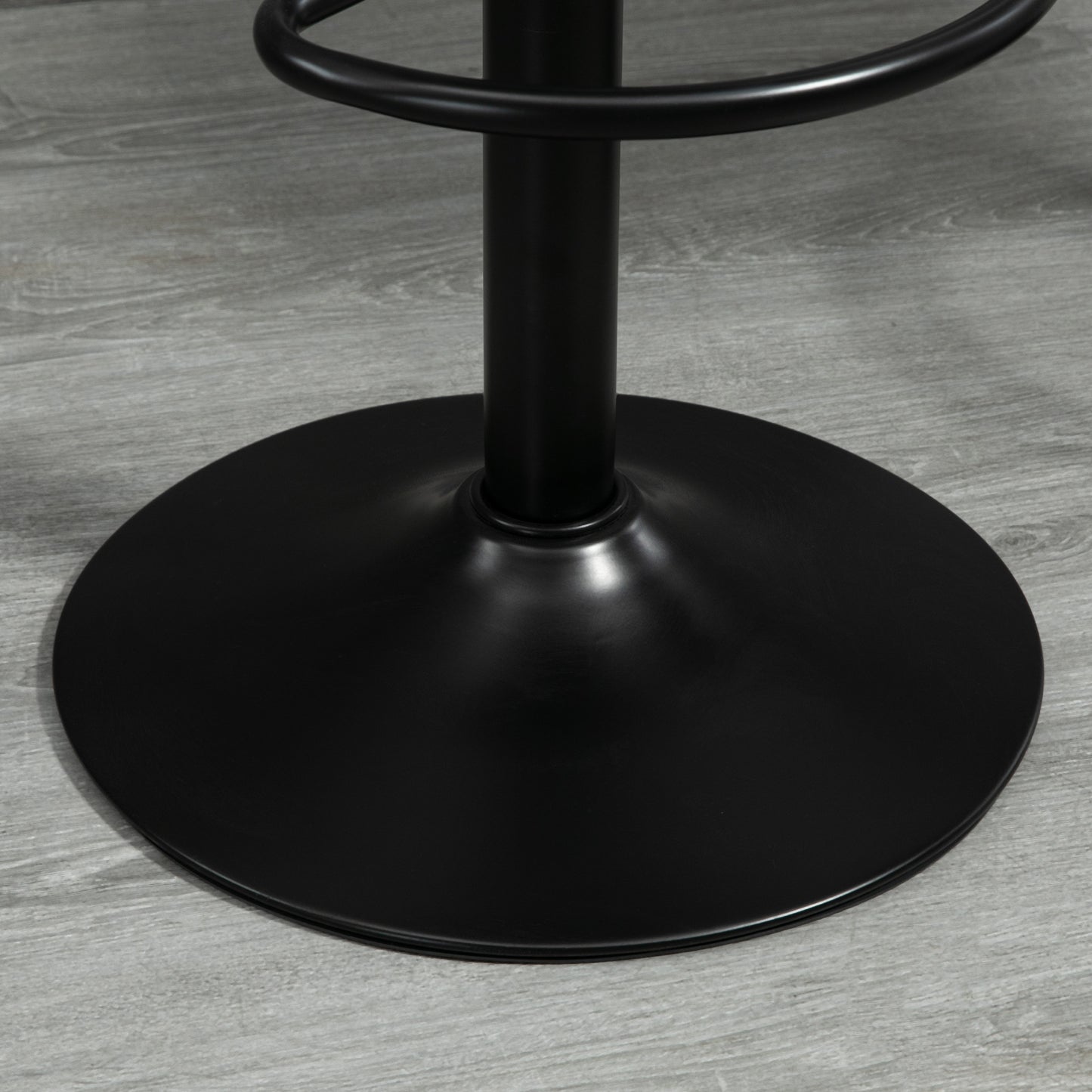 Lila Microfiber Grey Adjustable Swivel Bar Stools Set Of 2 With Armless Design