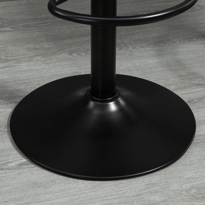 Lila Microfiber Grey Adjustable Swivel Bar Stools Set Of 2 With Armless Design