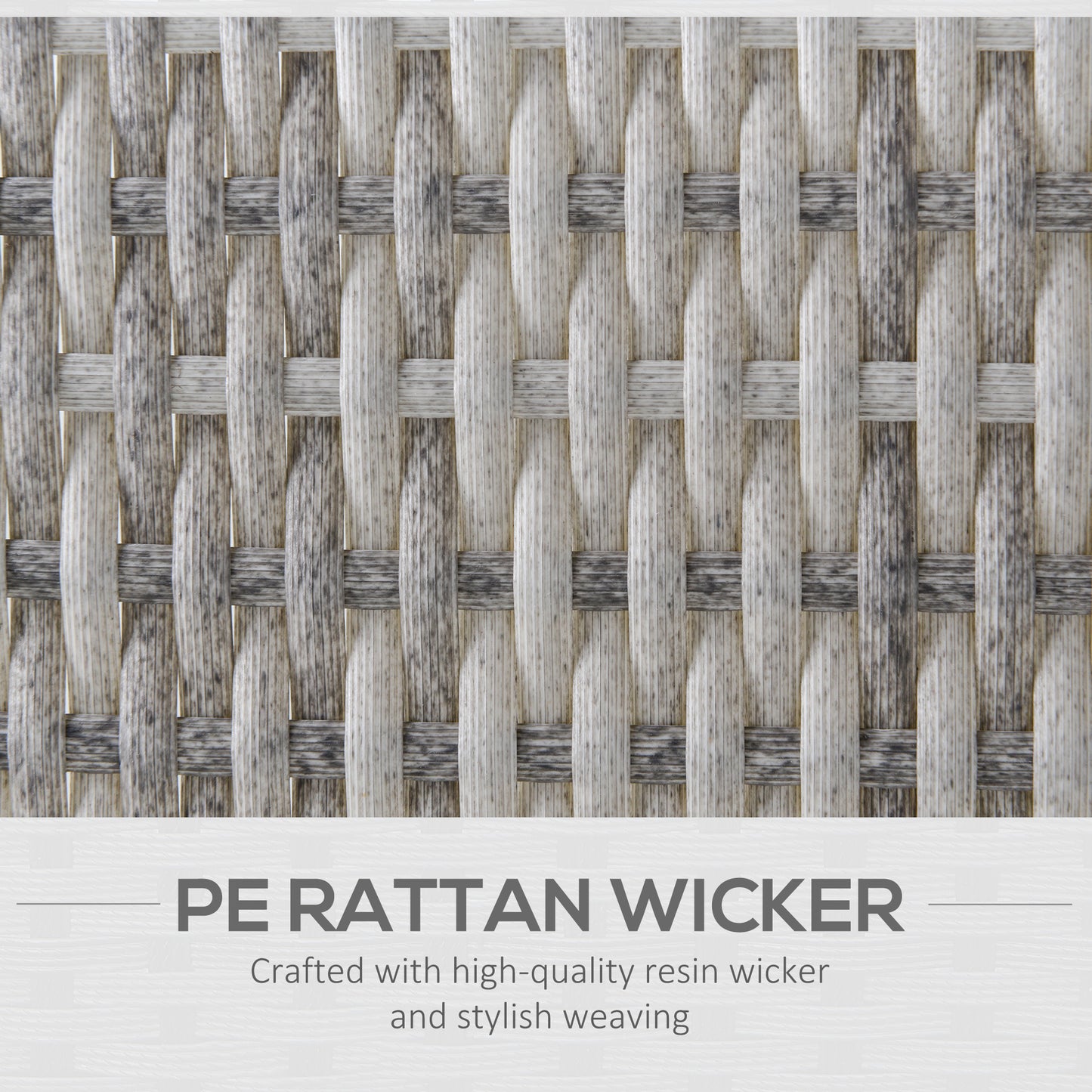 Karettano Rattan Grey Single Outdoor Armchair With Cushions And Armrests