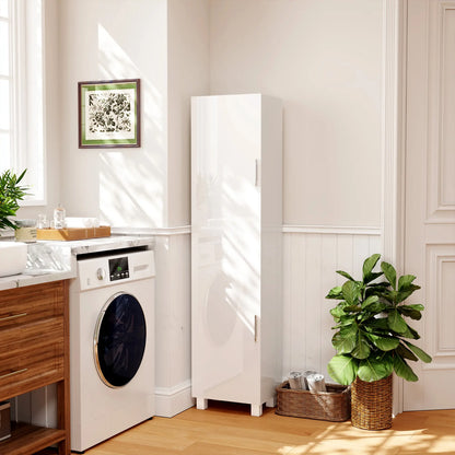 Valatti Freestanding Tall Bathroom Storage Cabinet With Adjustable Shelves And Double Doors