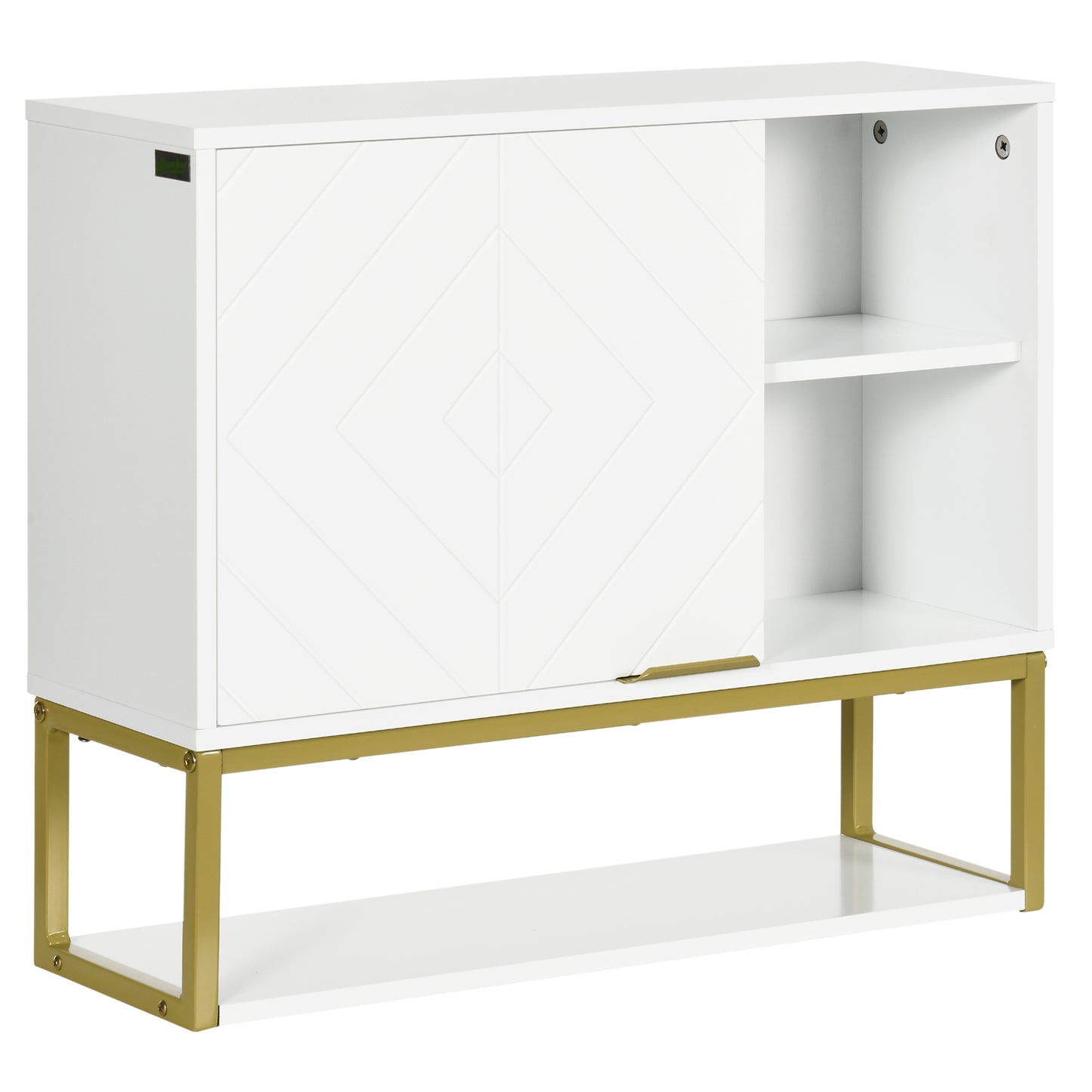 Lifi Over Toilet Wall Mounted Storage Cabinet With Door And Adjustable Shelves White