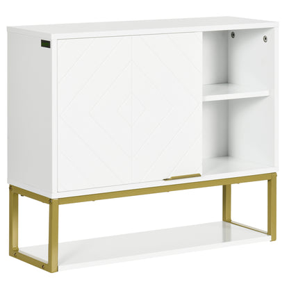 Lifi Over Toilet Wall Mounted Storage Cabinet With Door And Adjustable Shelves White