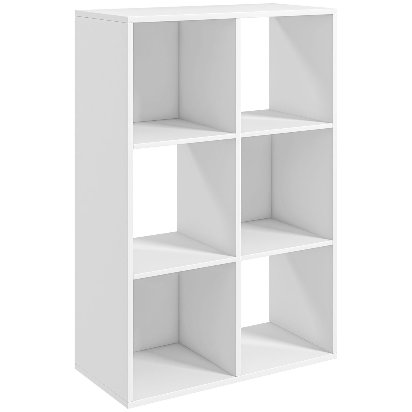 Kapa Rayo Wood White 6 Cube Storage Bookcase