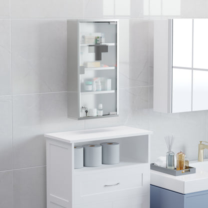 Ranico Hama Wall Mounted Stainless Steel Bathroom Medicine Cabinet With Glass Door And Shelves