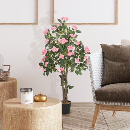 Semo Repa Pair Of Artificial Rose Plants Supplied In Decorative Pots