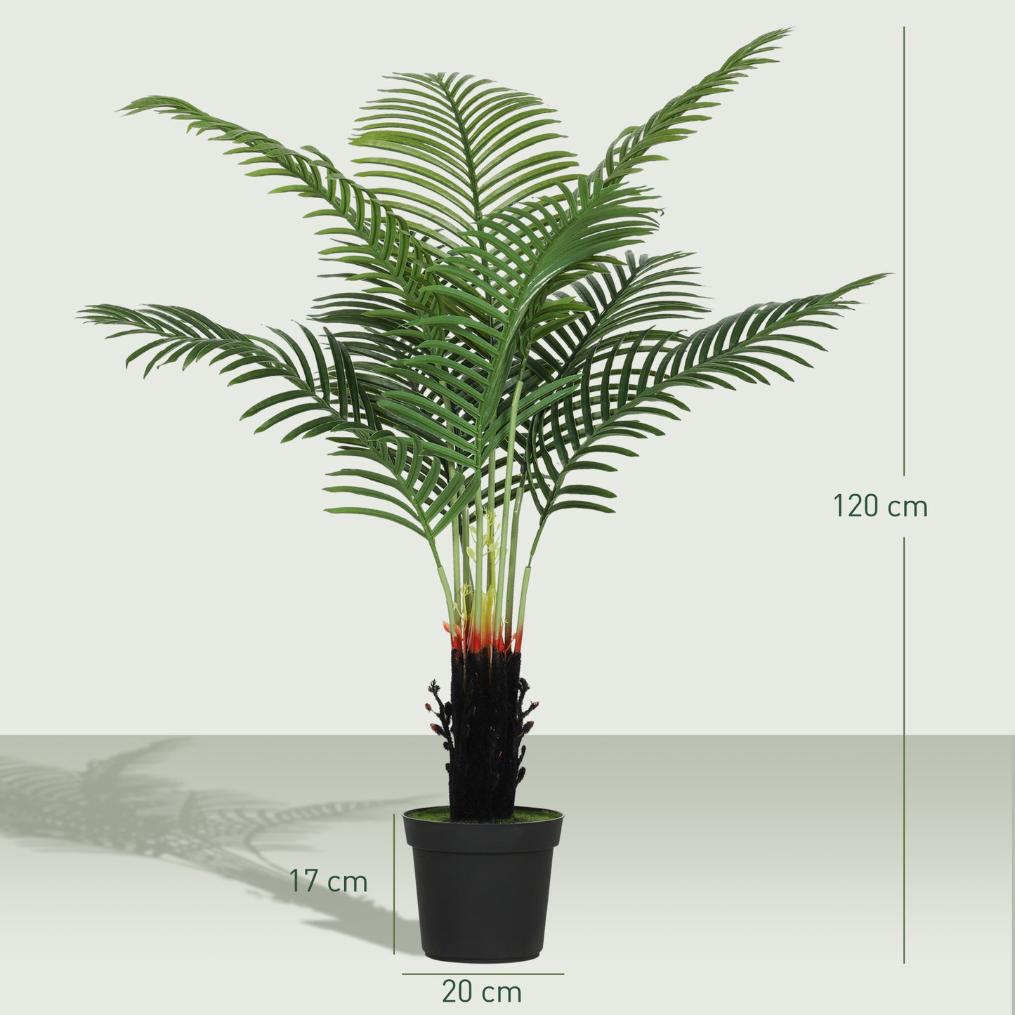 Sule Artificial Areca Palm With Compact Leaf Form In Pot H8 120cm Green