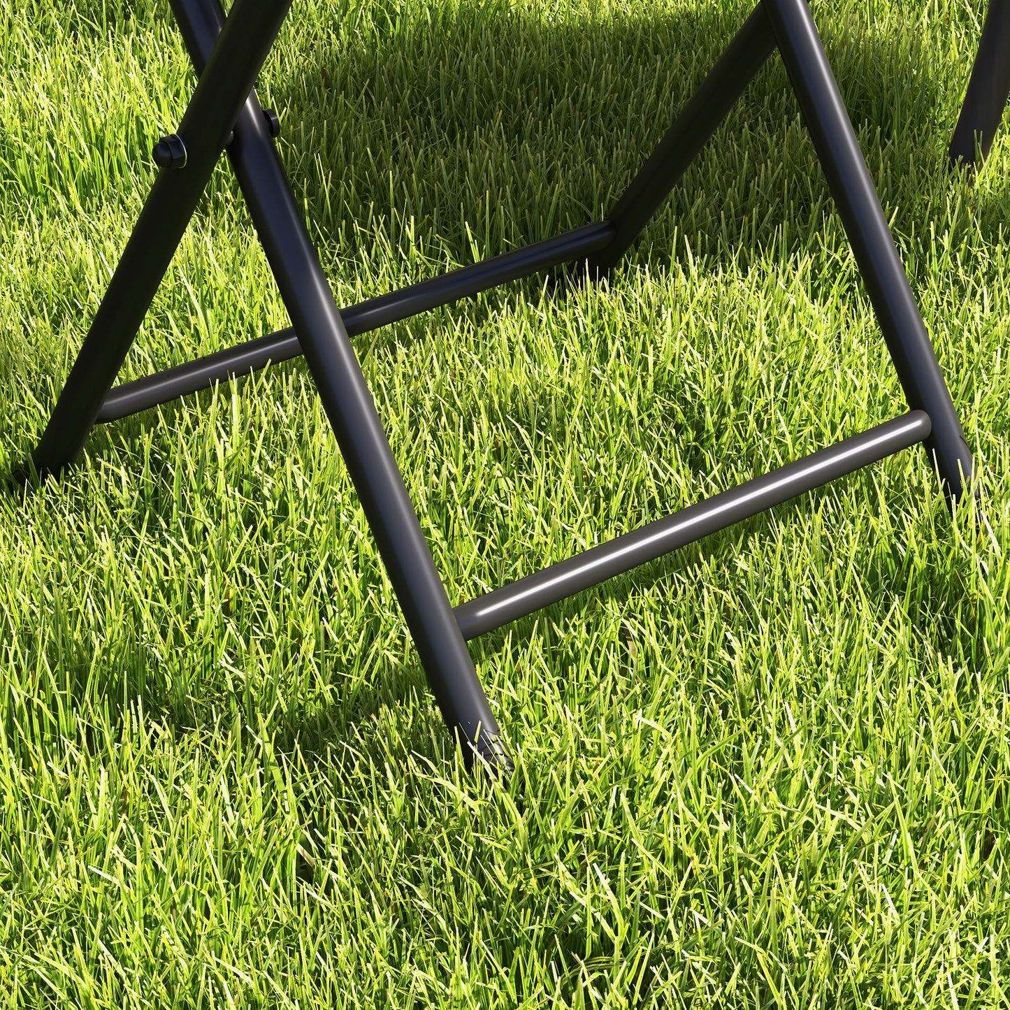 Doco 68cm Rattan Grey Folding Round Outdoor Coffee Table With Ripple Effect Glass Top
