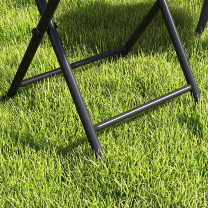Doco 68cm Rattan Grey Folding Round Outdoor Coffee Table With Ripple Effect Glass Top