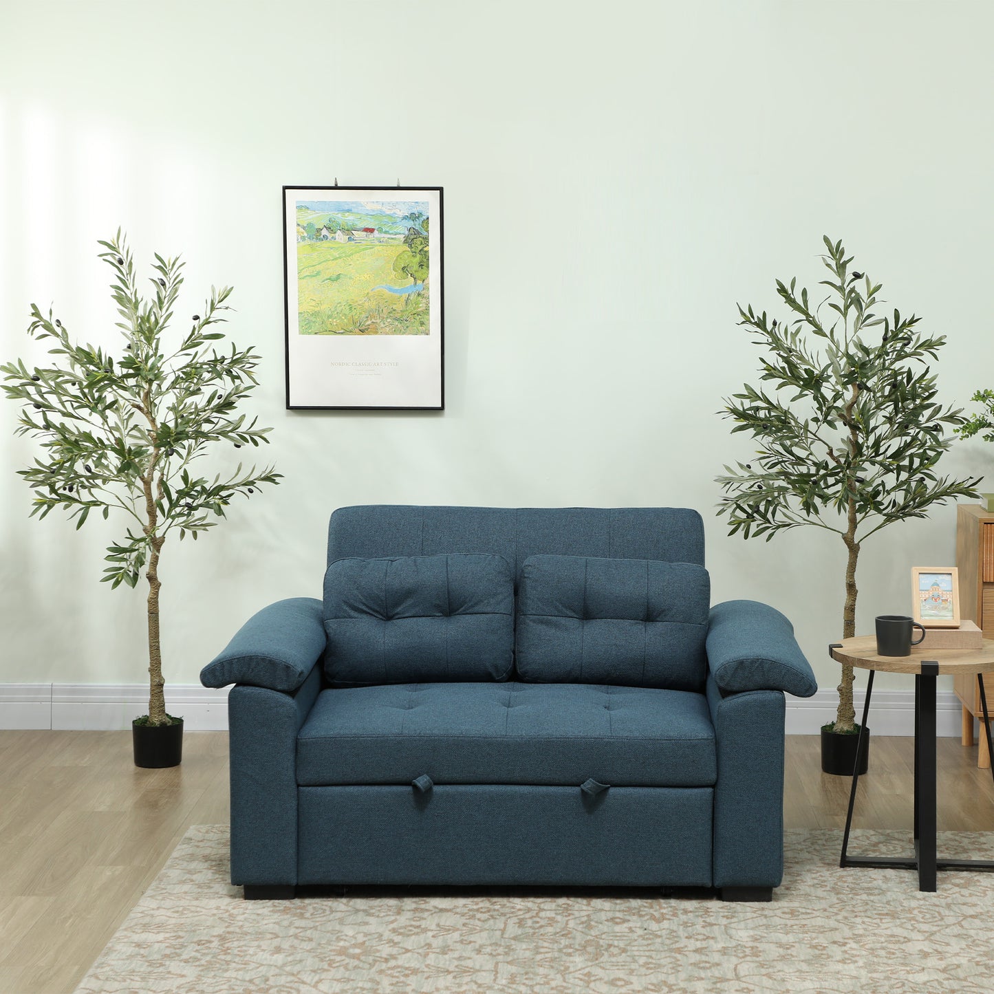 Selena Vavi Set Of 2 Artificial Olive Style Trees With Silk Leaf Finish
