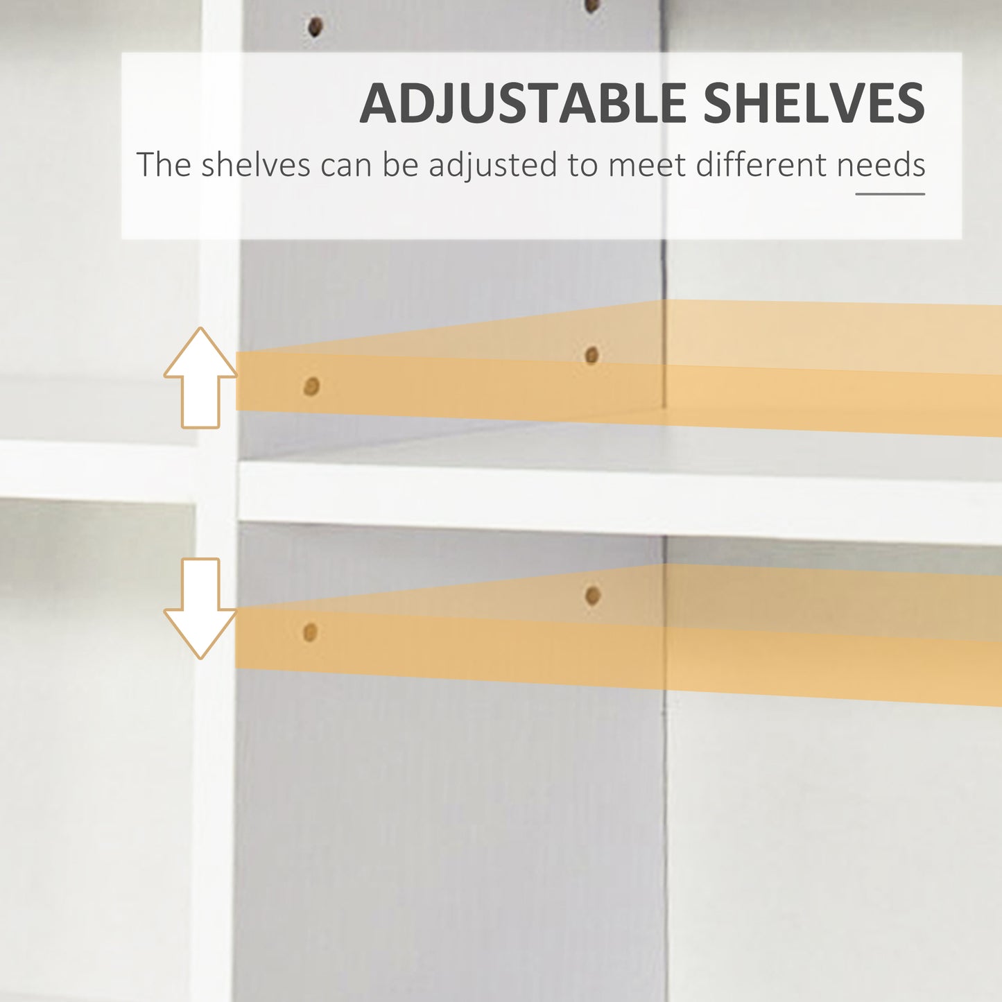 Vemini Wood White Storage Unit With 33 Adjustable Compartments
