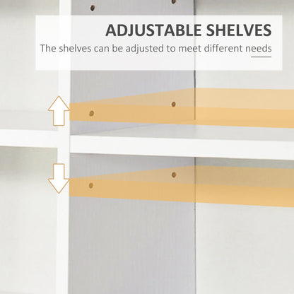 Vemini Wood White Storage Unit With 33 Adjustable Compartments