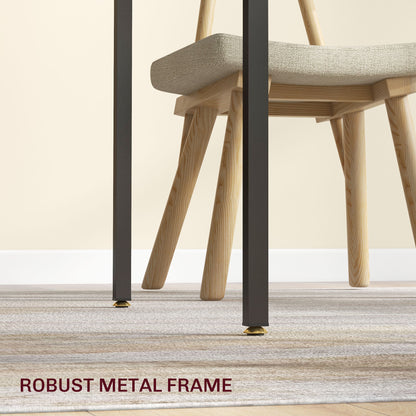 Maretti Wooden Grey Drop Leaf Dining Table Seating 4