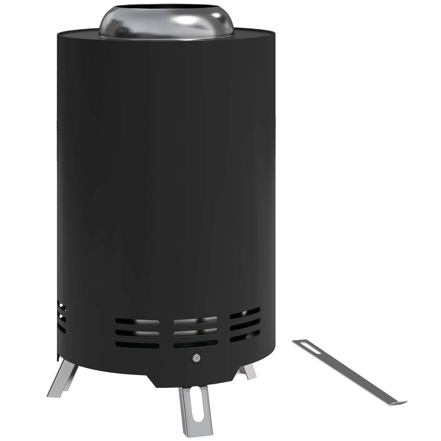 Balatti Small Stainless Steel Black Tabletop Smokeless Fire Pit