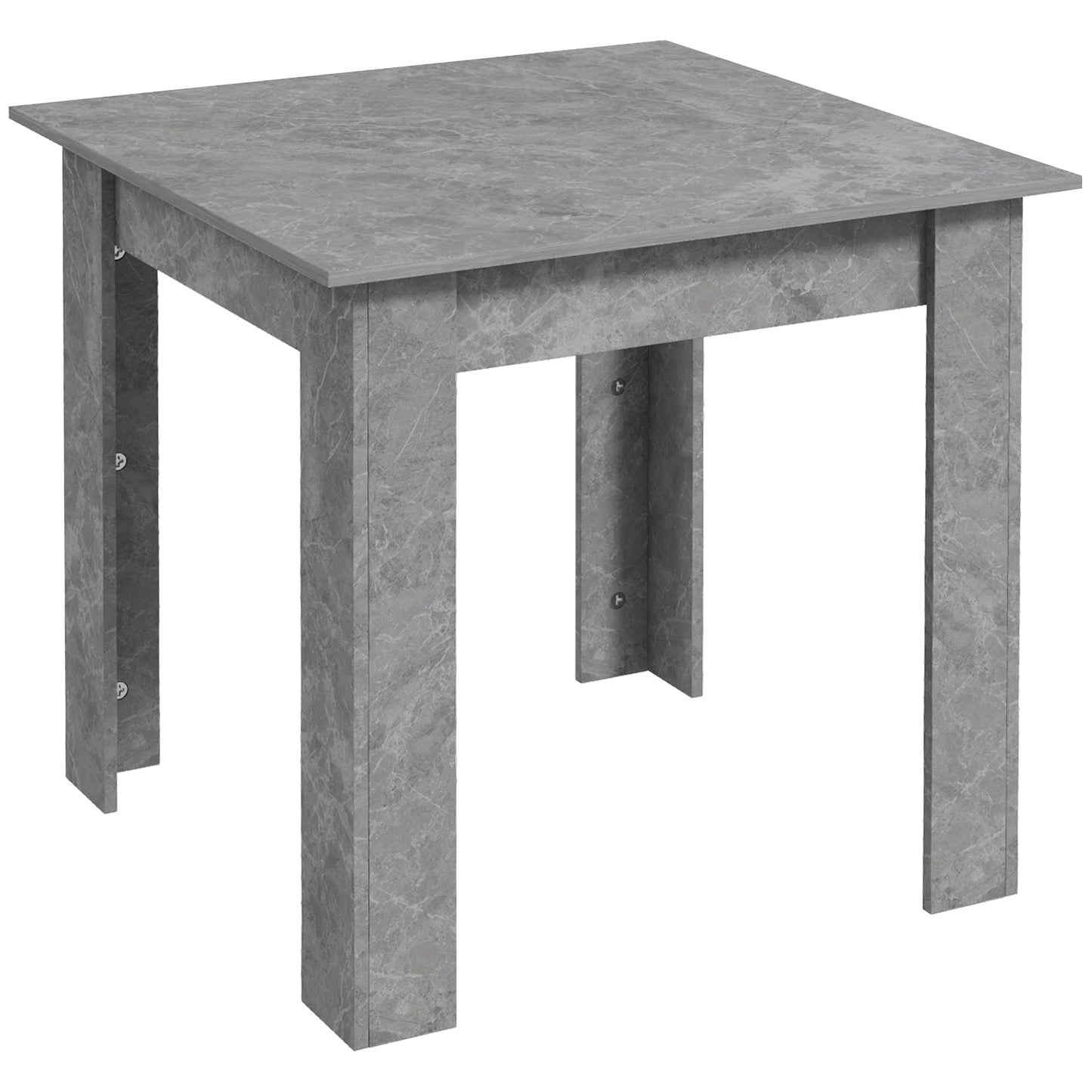 Kava Cement Grey Square Dining Table With Faux Cement Finish Compact Modern Style