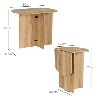 Mosusa Wooden Wood Effect Drop Leaf Dining Table For 4