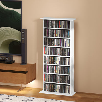 Talasa Wood White CD Storage Unit With 360 Disc Capacity