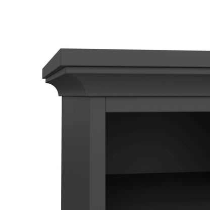 Osaka Farmhouse Dark Grey Wooden Bedside Table 2 Drawers