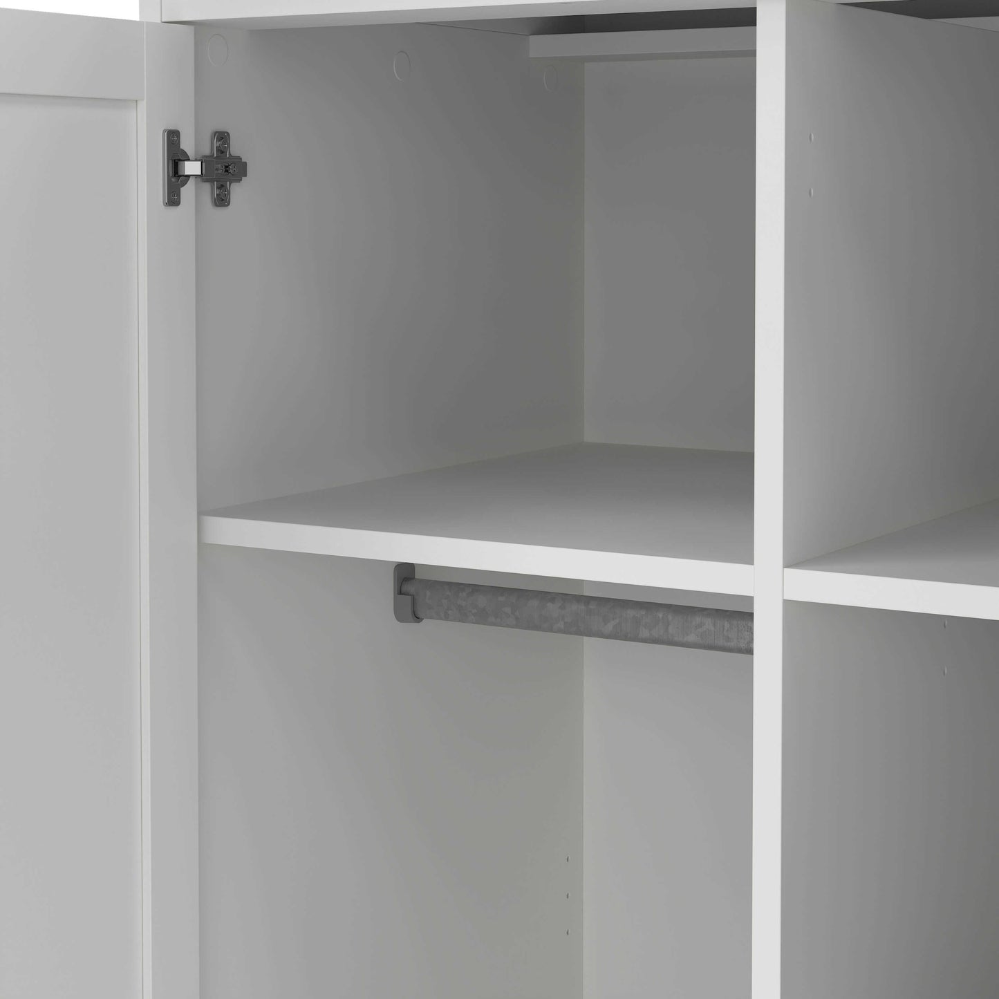 Osaka Farmhouse Slim White Wooden Wardrobe 2 Doors