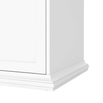 Osaka Farmhouse Slim White Wooden Wardrobe 2 Doors