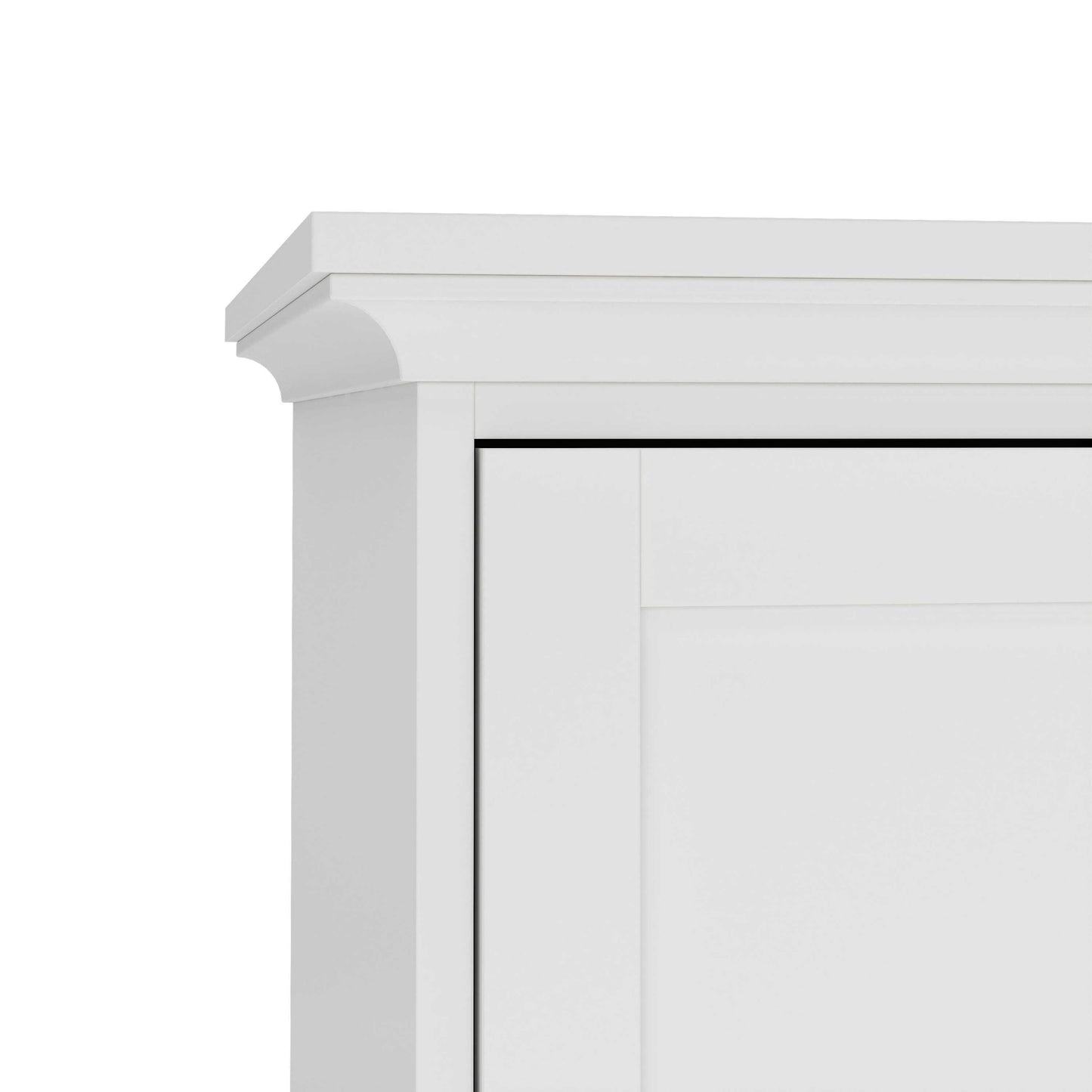 Osaka Farmhouse Slim White Wooden Wardrobe 2 Doors