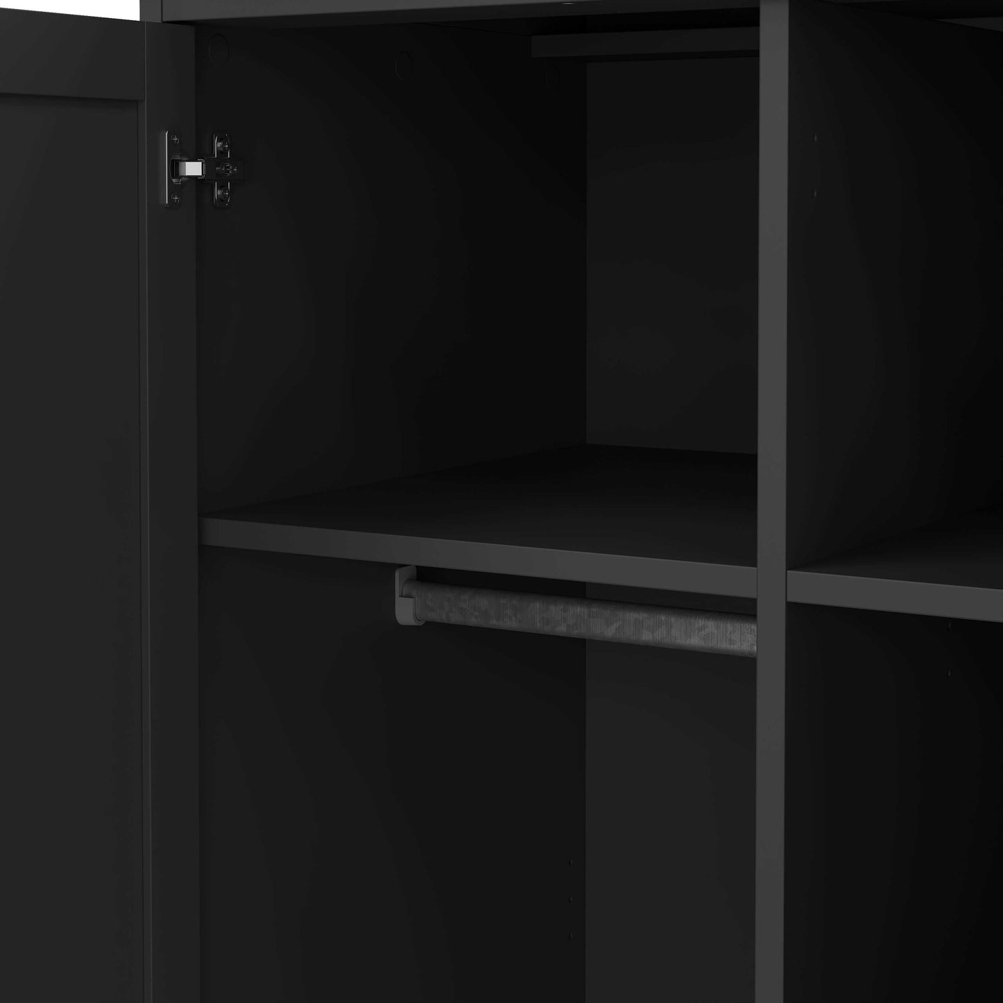 Osaka Farmhouse Dark Grey Wooden Wardrobe 2 Doors