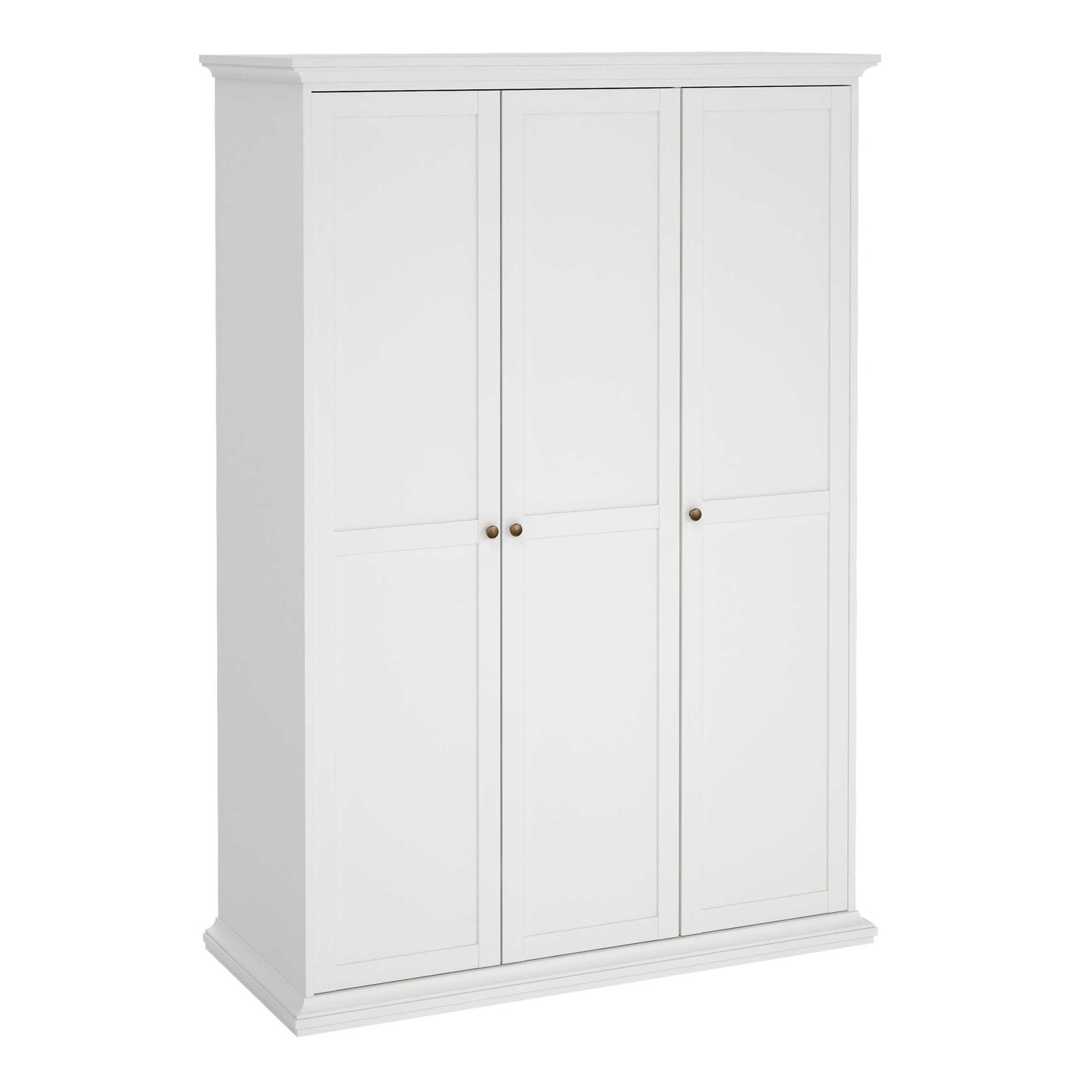 Osaka Farmhouse White Wooden Wardrobe 3 Doors