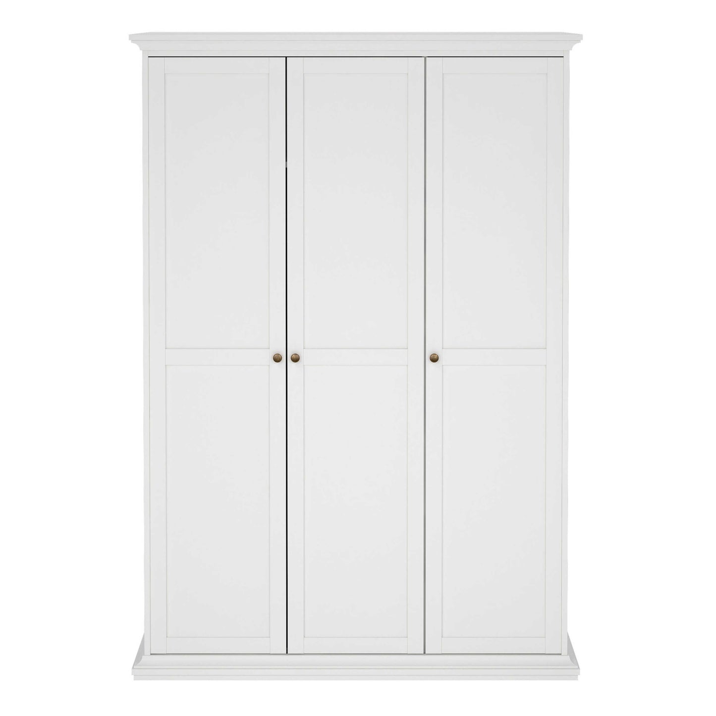 Osaka Farmhouse White Wooden Wardrobe 3 Doors