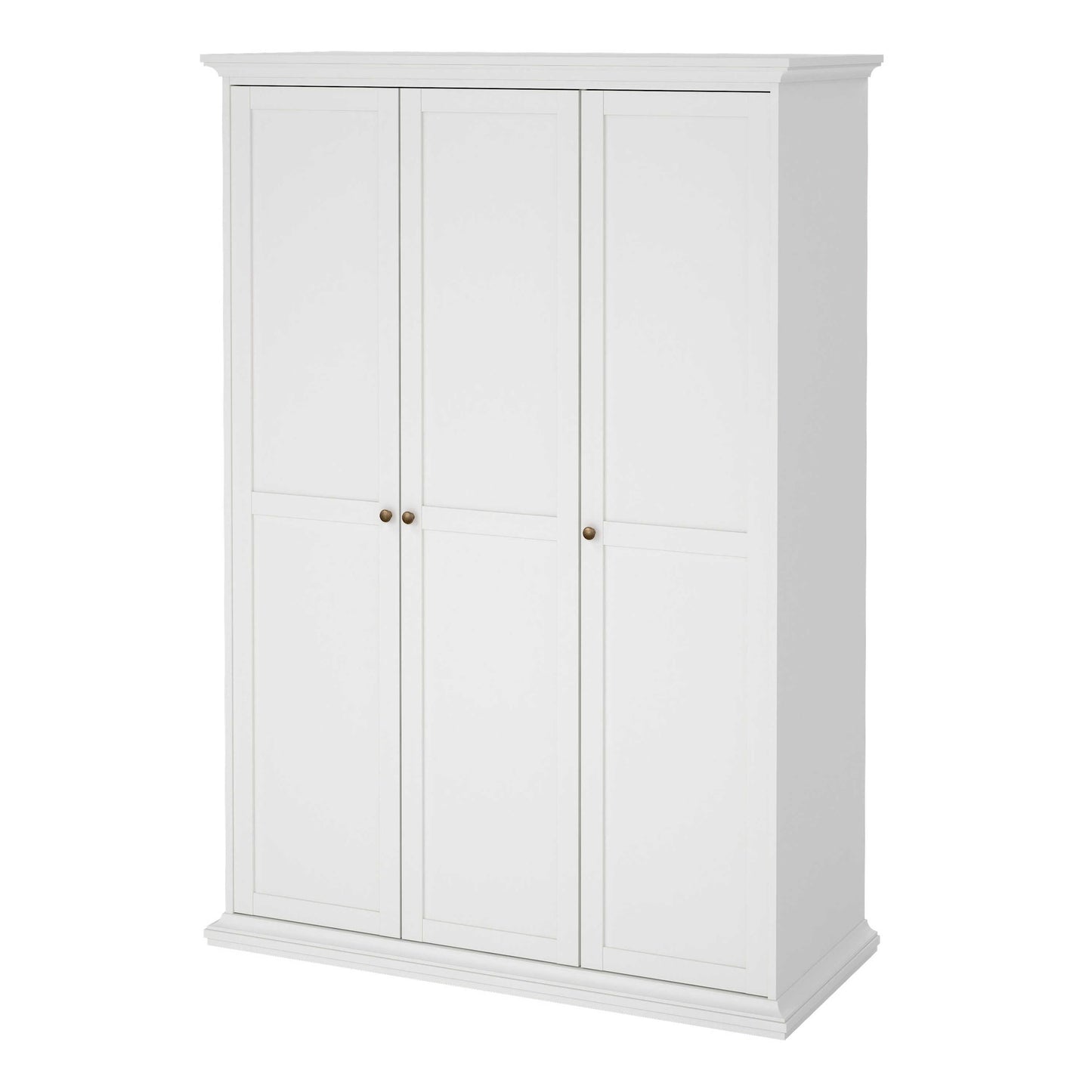 Osaka Farmhouse White Wooden Wardrobe 3 Doors