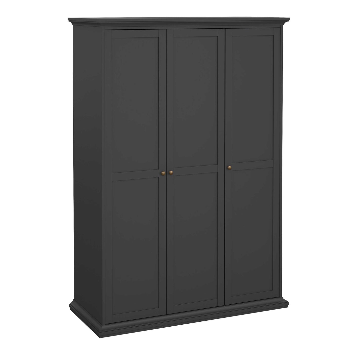 Osaka Matt Dark Grey Wooden Wardrobe 3 Doors