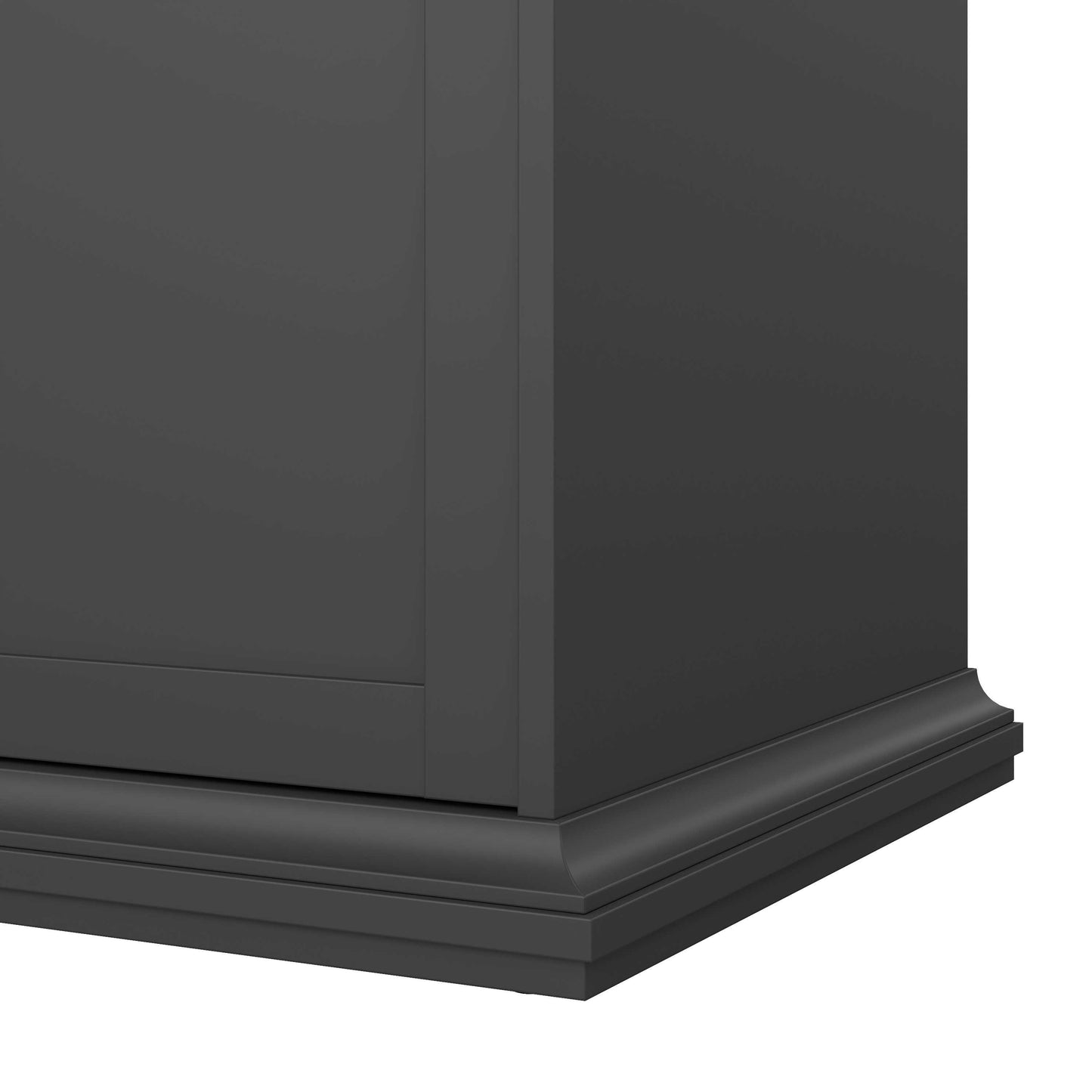 Osaka Matt Dark Grey Wooden Wardrobe 3 Doors