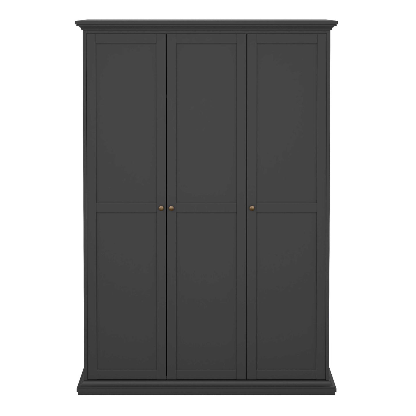 Osaka Matt Dark Grey Wooden Wardrobe 3 Doors