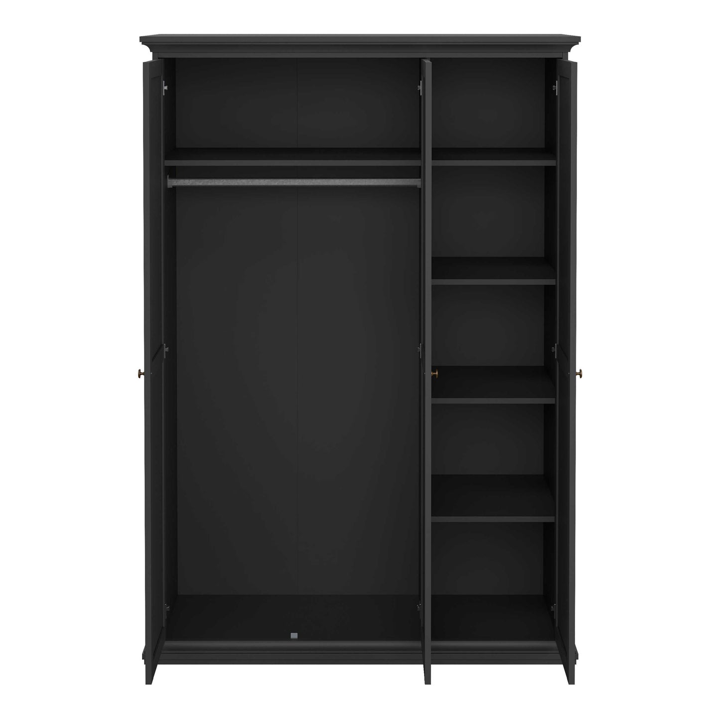 Osaka Matt Dark Grey Wooden Wardrobe 3 Doors