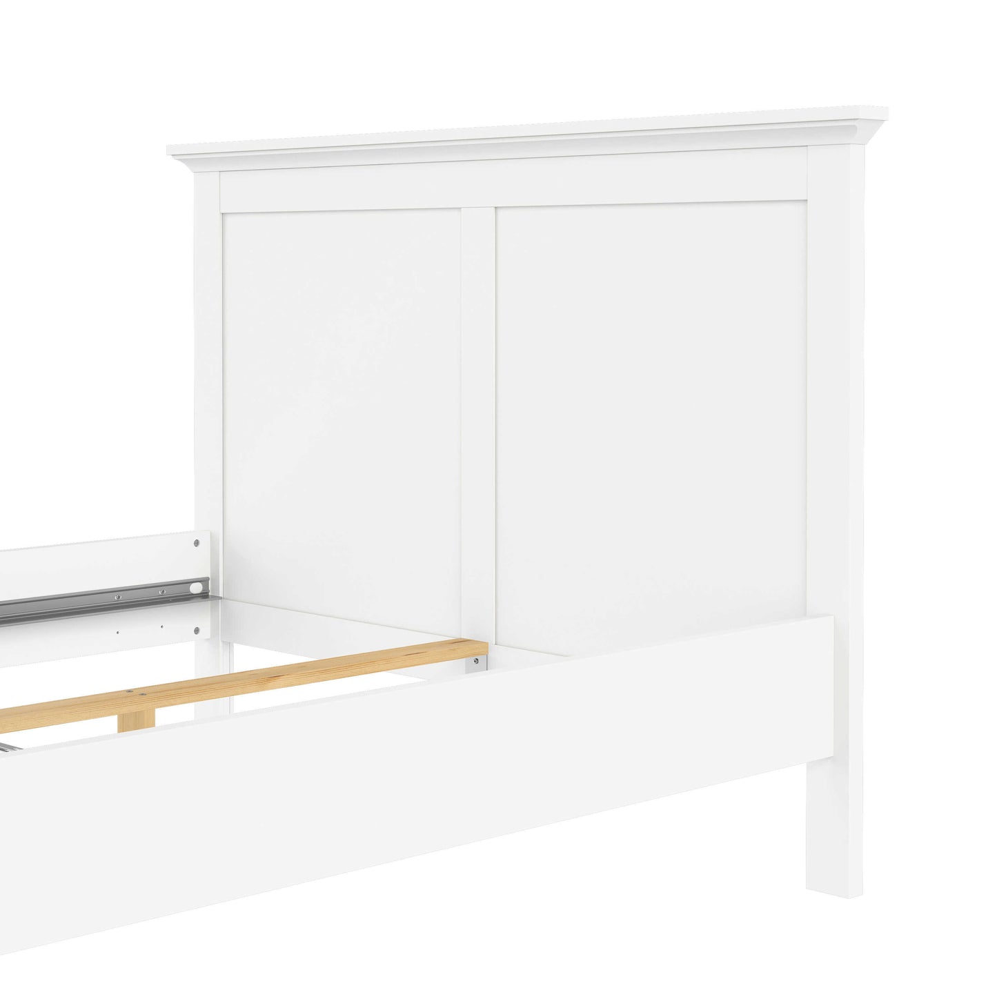 Osaka Double Bed Frame 4ft6 Farmhouse White Wood