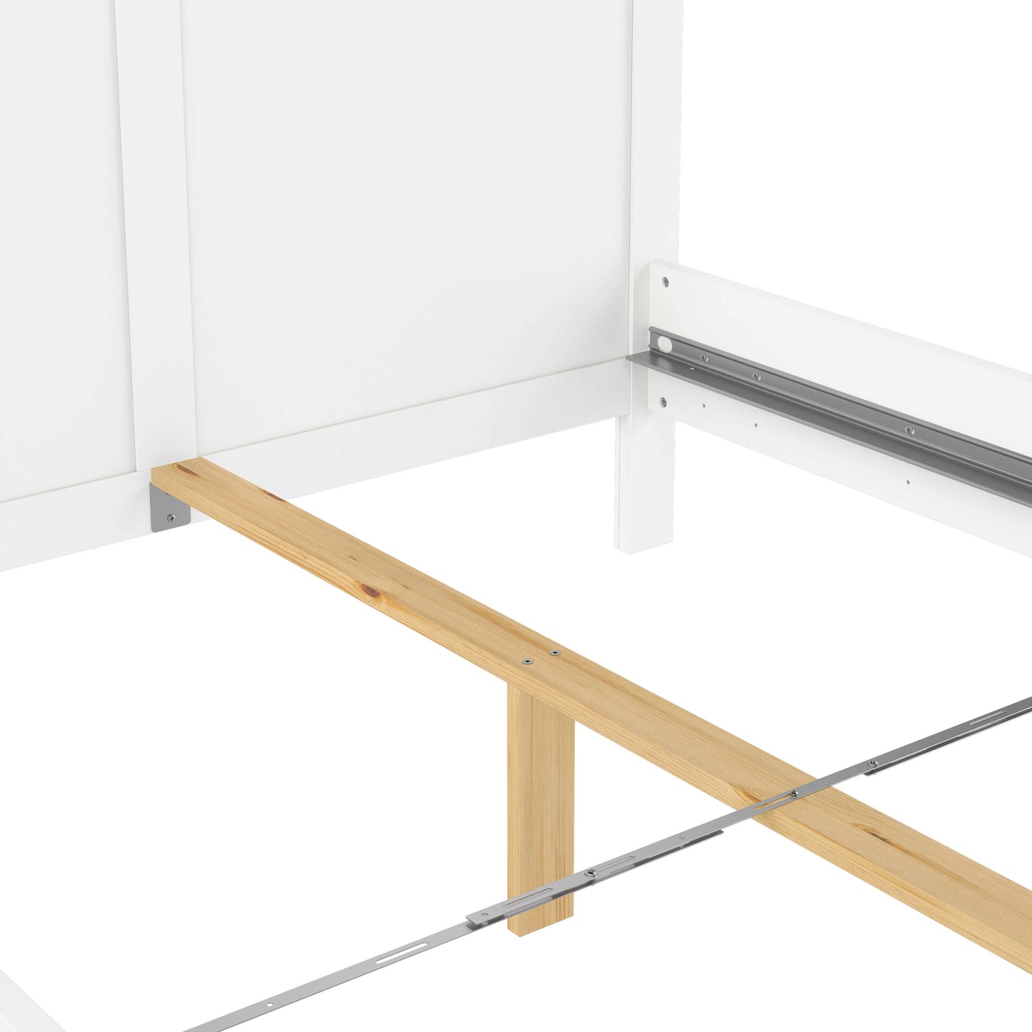 Osaka Double Bed Frame 4ft6 Farmhouse White Wood