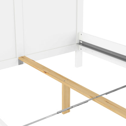 Osaka Double Bed Frame 4ft6 Farmhouse White Wood