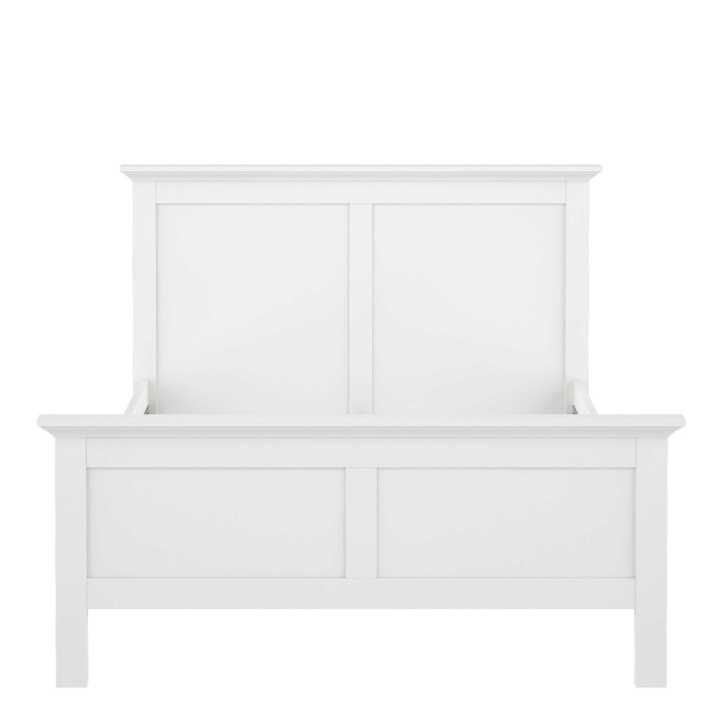 Osaka Double Bed Frame 4ft6 Farmhouse White Wood