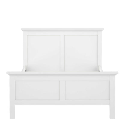 Osaka Double Bed Frame 4ft6 Farmhouse White Wood