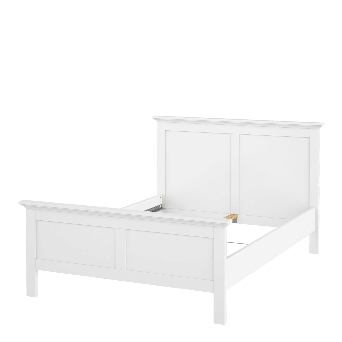 Osaka Double Bed Frame 4ft6 Farmhouse White Wood