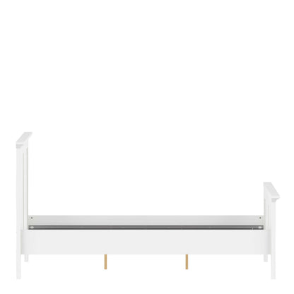 Osaka Double Bed Frame 4ft6 Farmhouse White Wood