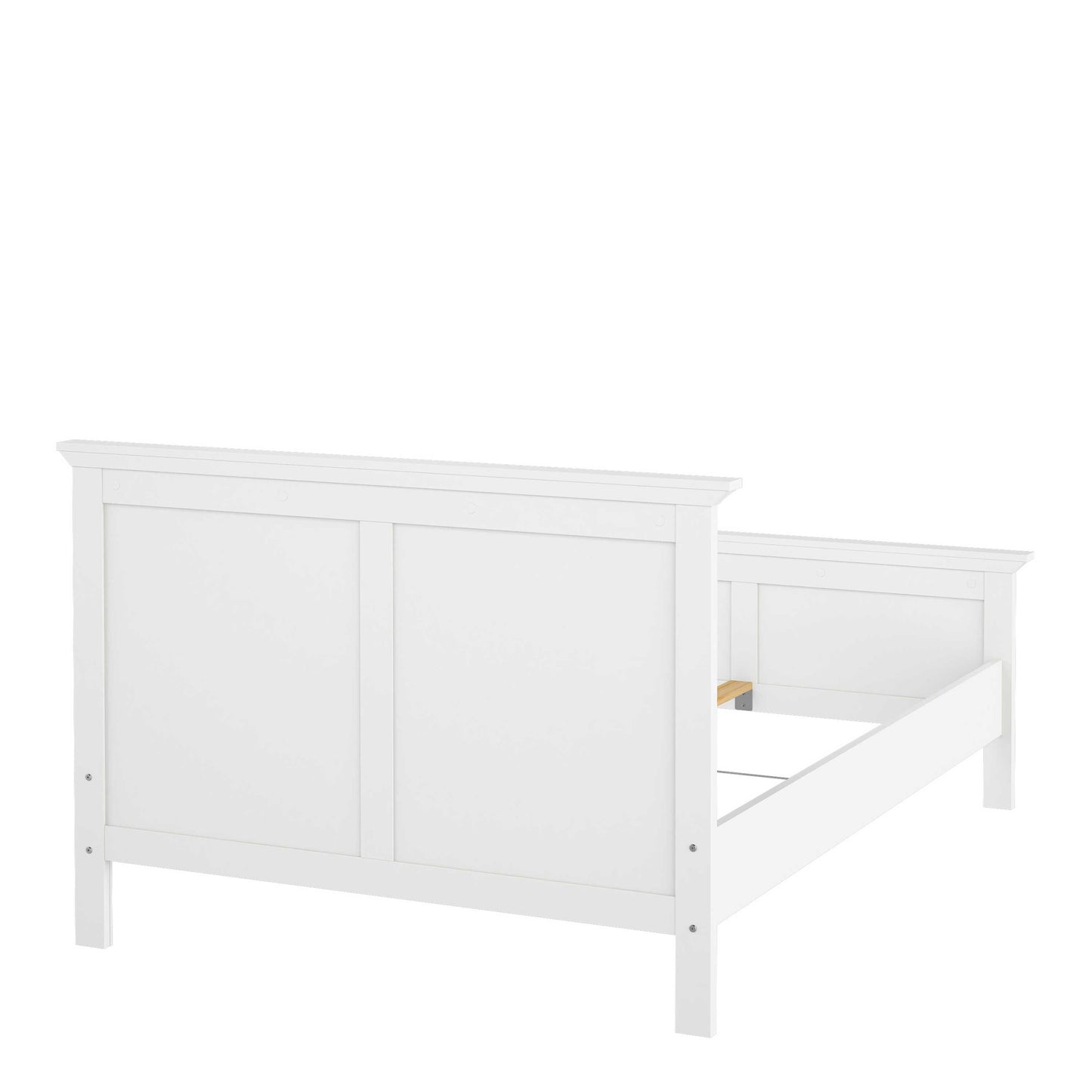Osaka Double Bed Frame 4ft6 Farmhouse White Wood