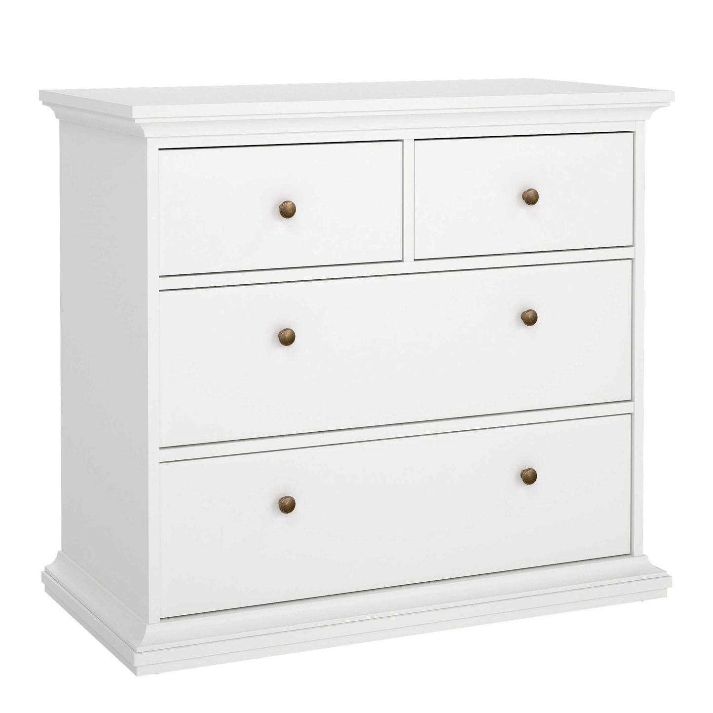 Osaka Farmhouse White Wooden Chest of 4 Drawers