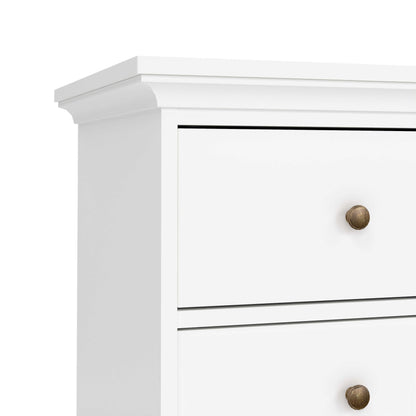 Osaka Farmhouse White Wooden Chest of 4 Drawers
