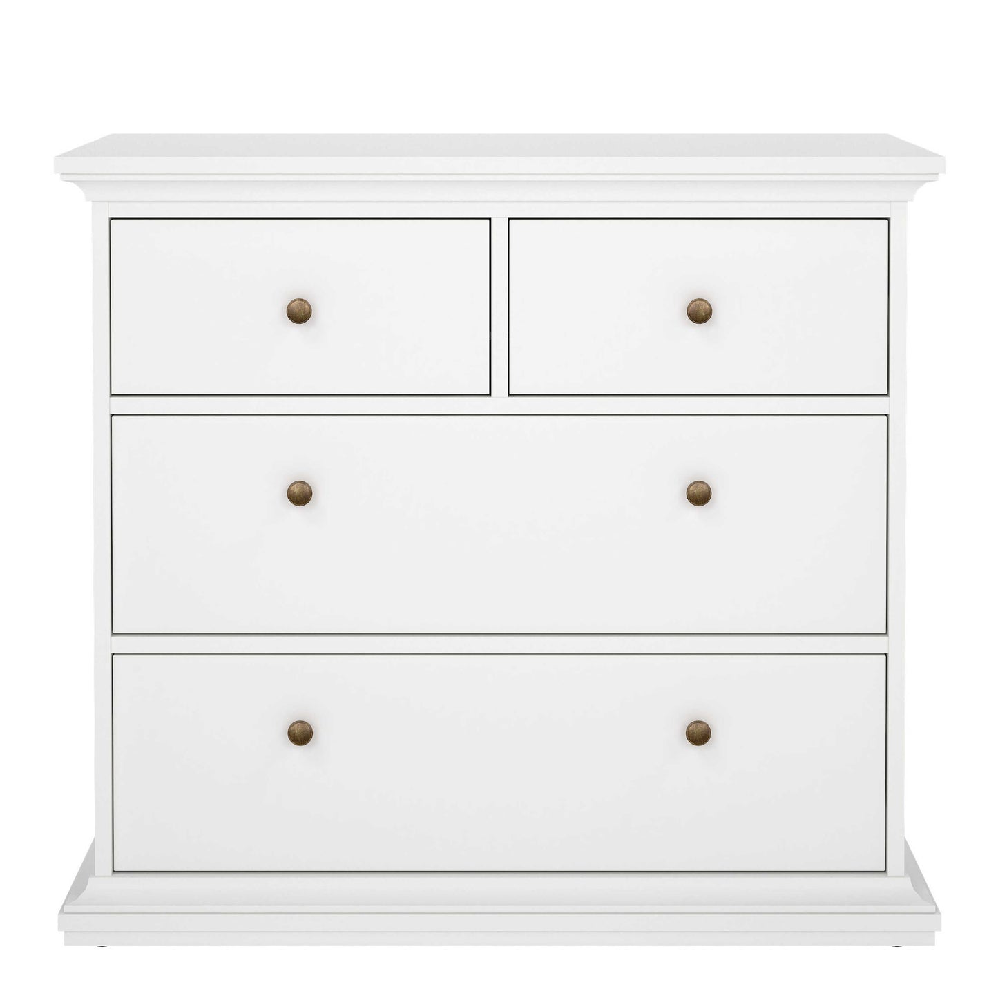 Osaka Farmhouse White Wooden Chest of 4 Drawers
